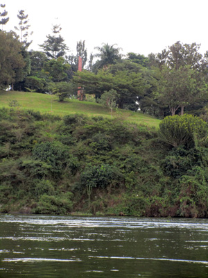 Obelisk where Speke observed the Nile in 1862, Jinja, Uganda 2015